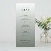 Elegante Taupe Huwelijksmenu Menu (Staand voorkant)