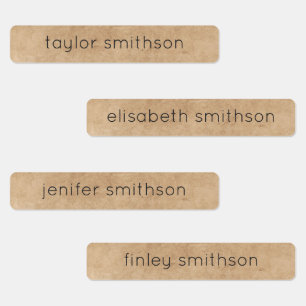 Elegante Taupe Kleding & Voeding met Naam Labels