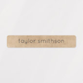 Elegante Taupe Kleding & Voeding met Naam Labels (Design 1)