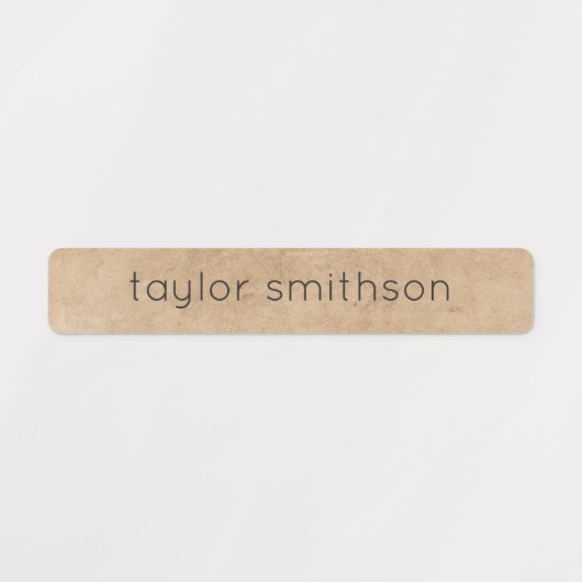 Elegante Taupe Kleding & Voeding met Naam Labels (Design 1)