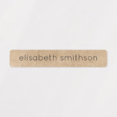 Elegante Taupe Kleding & Voeding met Naam Labels (Design 2)