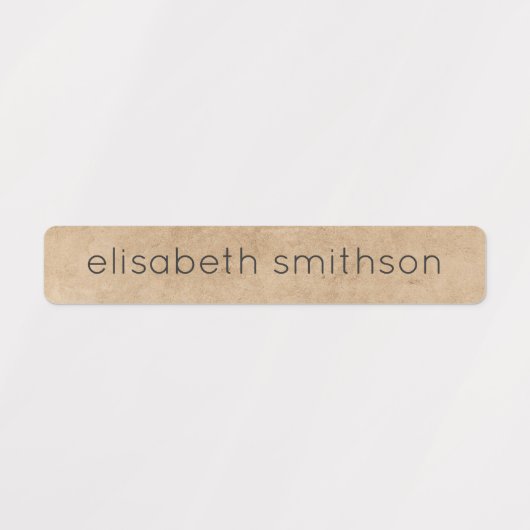 Elegante Taupe Kleding & Voeding met Naam Labels (Design 2)