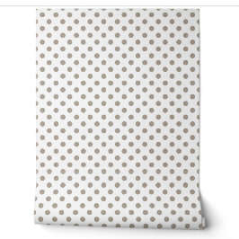 Elegante taupe stippen behang