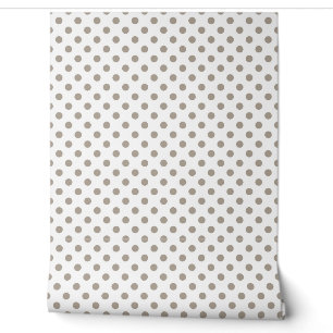 Elegante taupe stippen behang