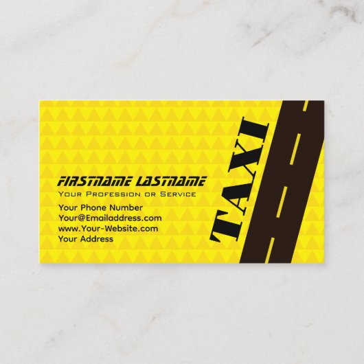 Elegante TAXI skyline voor taxichauffeur taxichauf Visitekaartje (Achterkant)