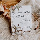 Elegante Tea Party bruids douche uitnodiging