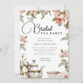 Elegante Tea Party bruids douche uitnodiging (Voorkant)