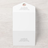 Elegante Tea Party Waterverf Alles in een All In One Uitnodiging (Buitenkant)