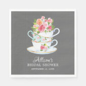 Elegante Tea Vrijgezellenfeest Papieren servetten (Voorkant)