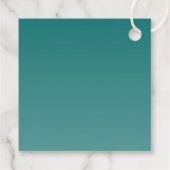 Elegante Teal Bedankkaart Bedankjes Labels (Achterkant)