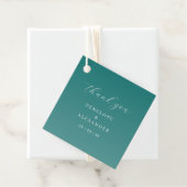 Elegante Teal Bedankkaart Bedankjes Labels (In situ)