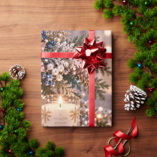 Elegante Teal Bourgondië Kerstschoonheid Cadeaupapier