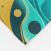 Elegante Teal Gouden Abstracte Stroomkunst Fleece Deken (Hoek)