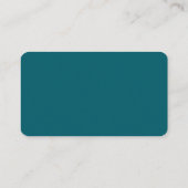 Elegante Teal Kaart met Script Naam Visitekaartje (Achterkant)