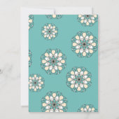 Elegante Teal Mandala Indische Trouw Uitnodiging (Achterkant)