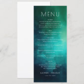 Elegante Teal Menusjabloon Menu (Voorkant / Achterkant)