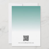 Elegante Teal Moderne Minimalistische Sjabloon Typ (Achterkant)