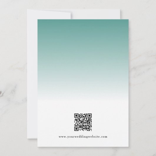 Elegante Teal Moderne Minimalistische Sjabloon Typ (Achterkant)