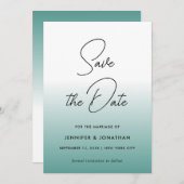 Elegante Teal Moderne Minimalistische Sjabloon Typ (Voorkant / Achterkant)