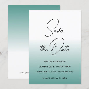 Elegante Teal Moderne Minimalistische Sjabloon Typ