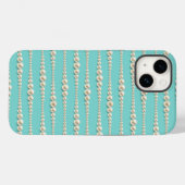 Elegante Teal & Parel Kettingen iPhone Hoesje (Achterkant (horizontaal))