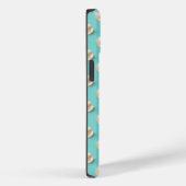Elegante Teal & Parels iPhone Hoesje (Achterkant / Rechts)