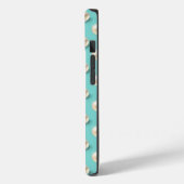 Elegante Teal & Parels iPhone Hoesje (Achterkant / Links)