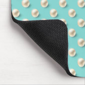 Elegante Teal & Parels Muismat (Hoek)
