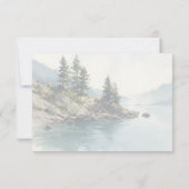 Elegante Teal RSVP-kaart RSVP Kaartje (Achterkant)