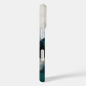 Elegante Teal Turquoise & Goud Marmer Steen Case-Mate iPhone Case (Achterkant / Rechts)