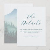 Elegante Teal Typografisch Informatiekaartje (Voorkant / Achterkant)