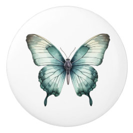 Elegante Teal Vlinder Turquoise Blauwe Lade Knop