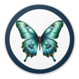 Elegante Teal Vlinder Turquoise Blauwe Lade Knop