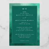 Elegante Teal Watercolor Uitnodiging (Voorkant)
