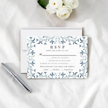 Elegante Teal Wervelingen Antwoordkaart