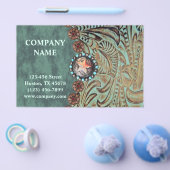 elegante teal western country lederen flyer (Enkel)