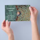 elegante teal western landelijk gereed leer flyer (Hand)