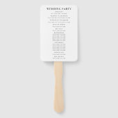 Elegante Tealgroene Bladeren Trouwceremonie Handwaaier (Achterkant)