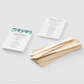 Elegante Tealgroene Bladeren Trouwceremonie Handwaaier (Niet-gemonteerd)