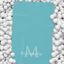Elegante Tealgroene Monogram Naam Initiaal Op Maat