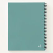 Elegante Tealgroene Reflections Journal Notebook Notitieboek (Achterkant)