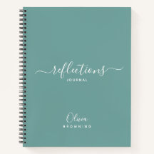Elegante Tealgroene Reflections Journal Notebook