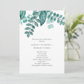 Elegante Tealgroene Waterverf Koppel Bruisfeest Kaart (Staand voorkant)