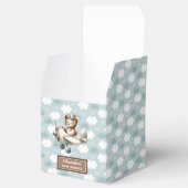 Elegante Teddy Bear Pilot Baby shower gunstbox Bedankdoosjes (Geopend)