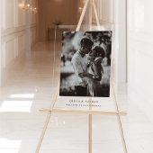 Elegante tekst en foto | Trouwbegroeting Acryl Bord