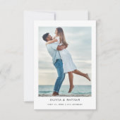 Elegante tekst en foto | Trouwen Save The Date (Voorkant)
