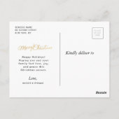 Elegante tekst folie vrolijke kerstvakantie briefkaart (Achterkant)