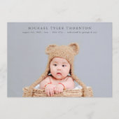 Elegante tekst fotocollage welkom baby geboorte aankondiging (Voorkant)