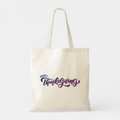 Elegante tekst Gelukkig Thanksgiving typografie Tote Bag (Achterkant)