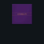 Elegante  tekst | Goud en diep Paars Canvas Afdruk<br><div class="desc">Elegante aanpasbare belettering,  bewerk het ontwerp zoals u wilt!</div>